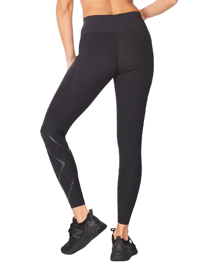 2XU Force Mid-Rise Women's Compression Tights (Black/Nero)