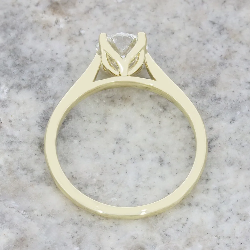 9ct Gold 1.00ct Brilliant Cut Lab Grown Diamond Solitaire Ring D VS 2