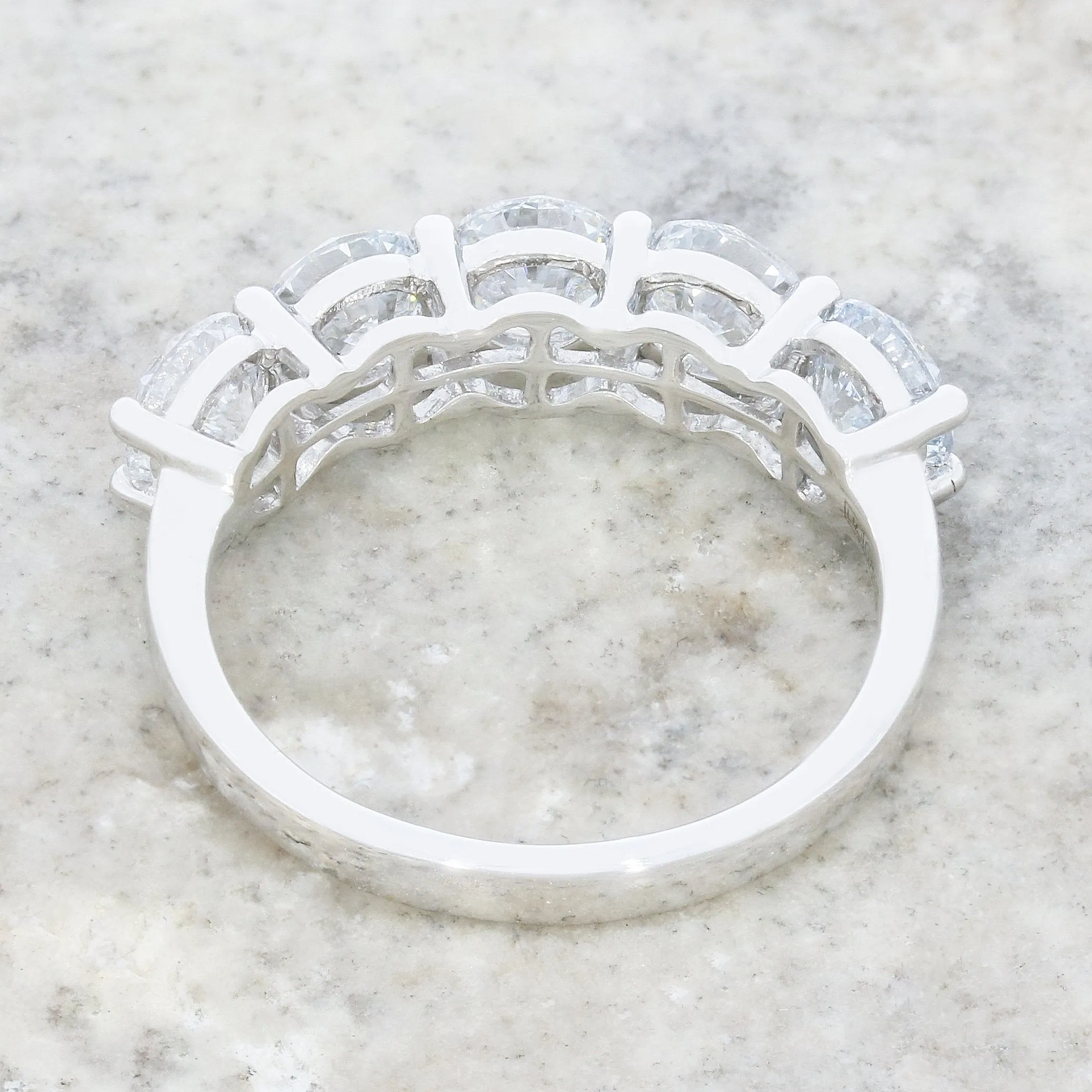 9ct White Gold 3.20cts Lab Grown Diamond Half Eternity Ring