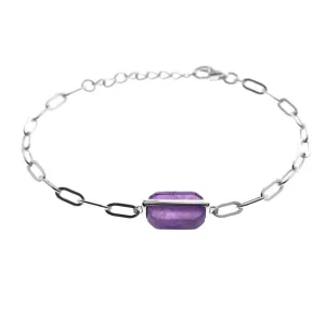 Amethyst Sterling Silver Ladies Bracelet