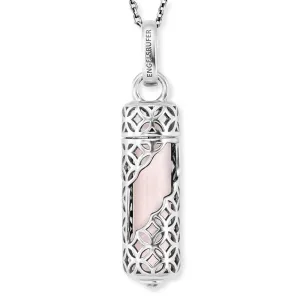Angel Whisperer Rose Quartz Powerful Stone Necklace ERN-HEAL-RQ-M