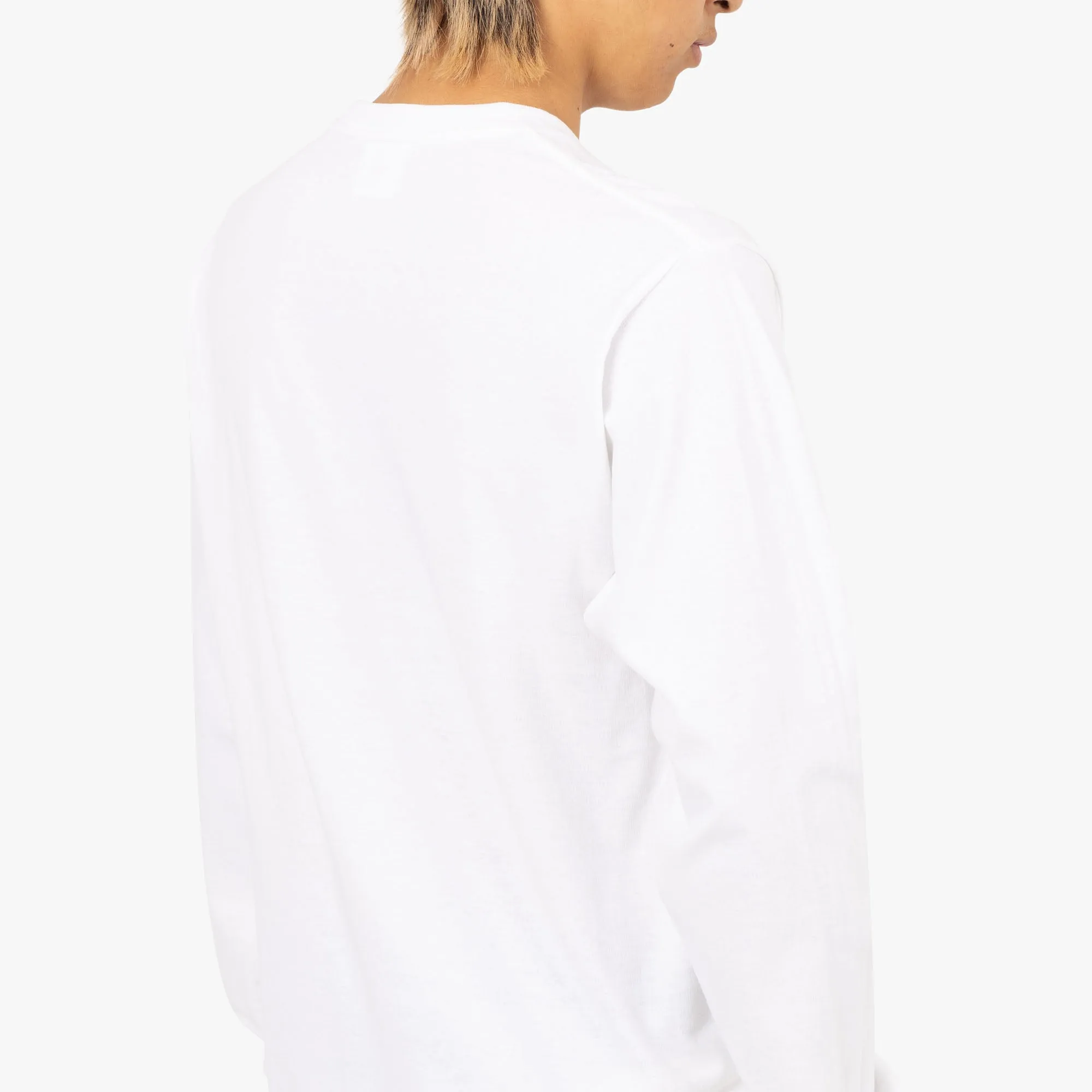 BAPE Liquid Camo College Long Sleeve Shirt / White