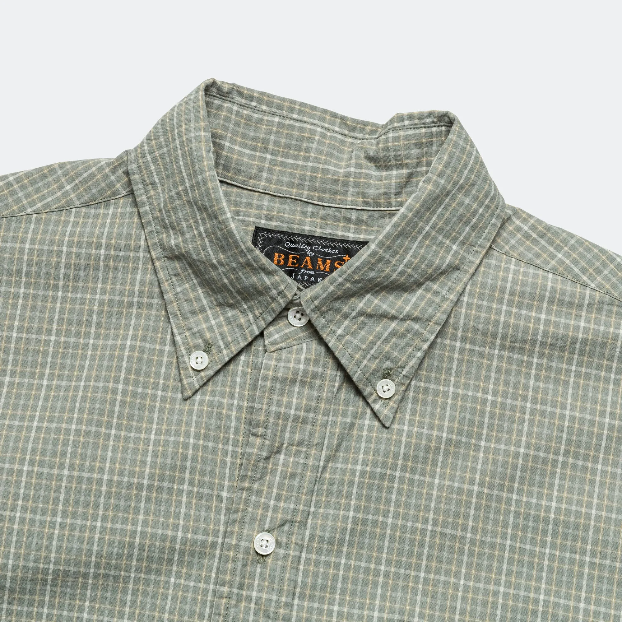 B.D. Classic-fit Typewriter Plaid Shirt - Green