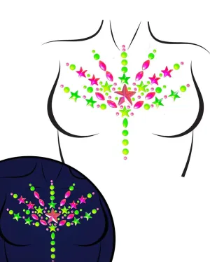 Bliss Neon Black Light Body Jewels and Glitter Set