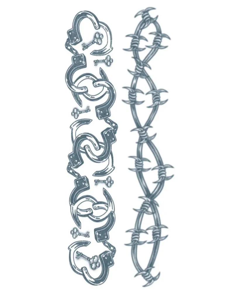 Body Bands Chained Love Temporary Tattoos