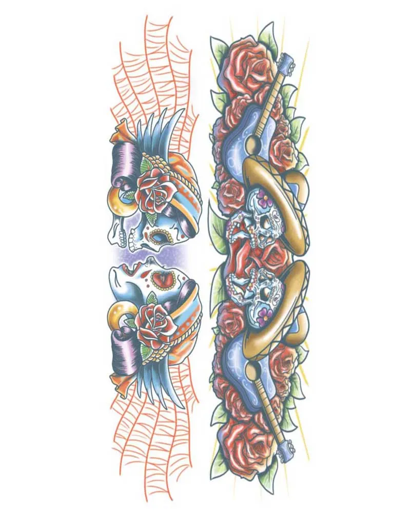 Body Bands Day of the Dead Temporary Tattoos