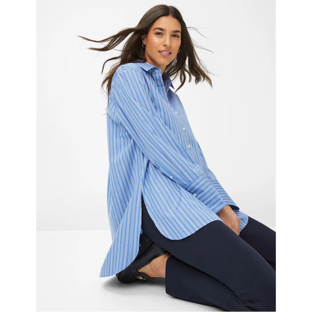 Brax Viki Oversized Blouse 45-5938 Blue Dusk