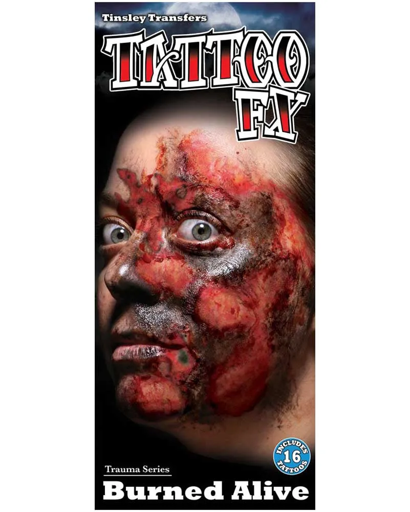 Burned Alive FX Temporary Tattoo