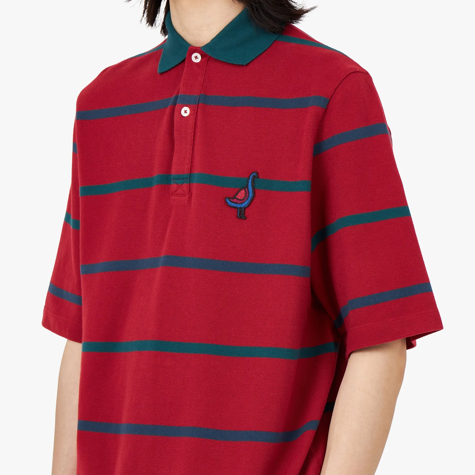 by Parra Fancy Goose Polo Shirt / Red