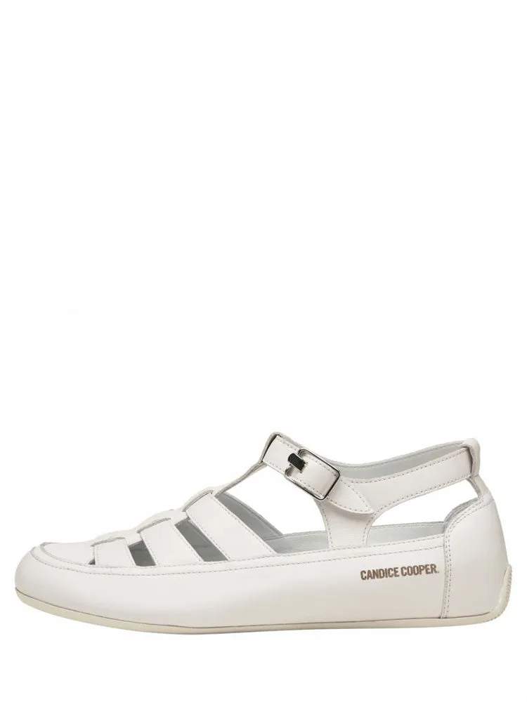 Candice Cooper Rock T-Bar Sandals White