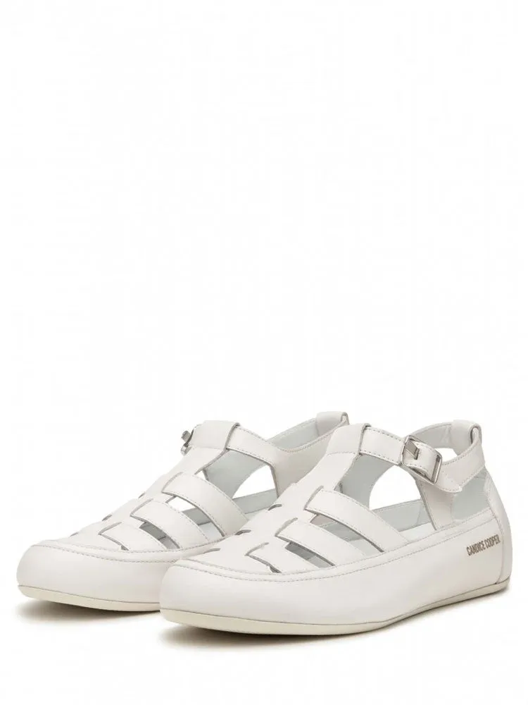 Candice Cooper Rock T-Bar Sandals White