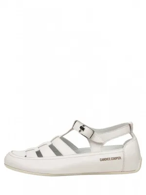 Candice Cooper Rock T-Bar Sandals White
