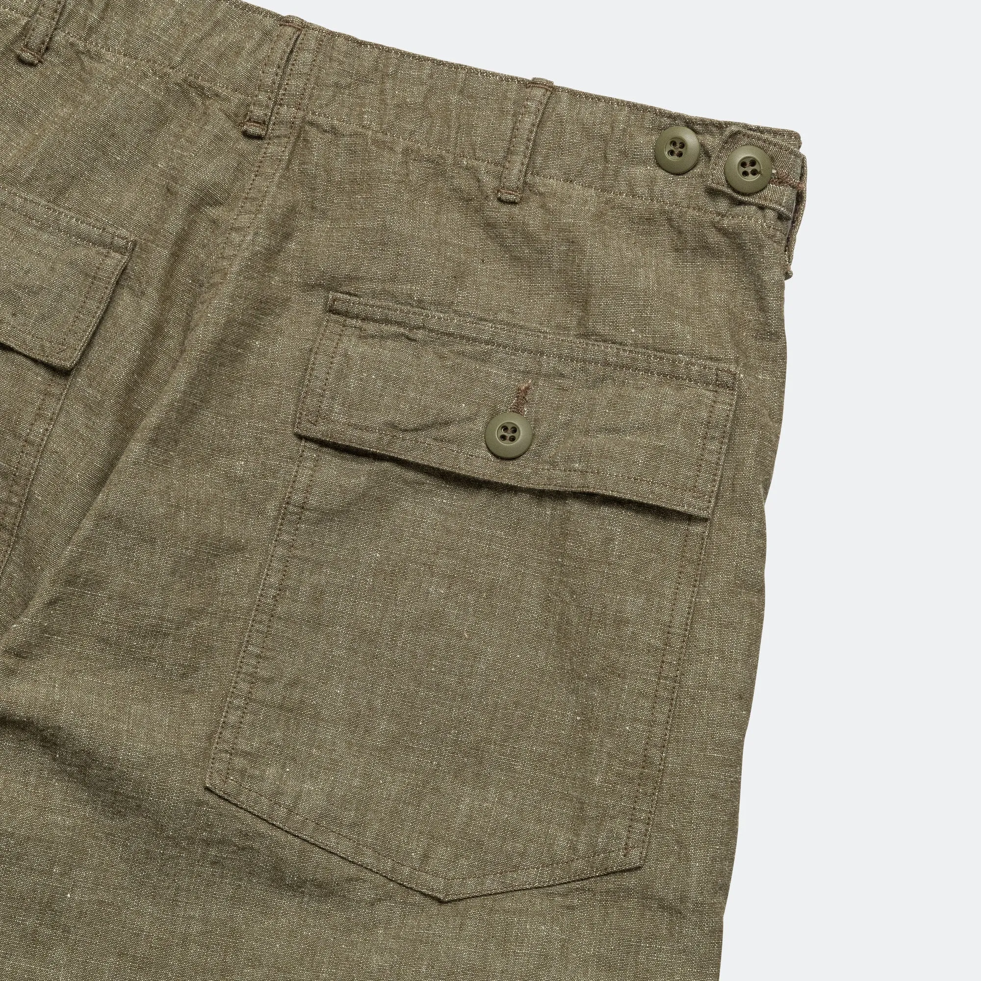 Chambray Fatigue Pants - Dusty Olive