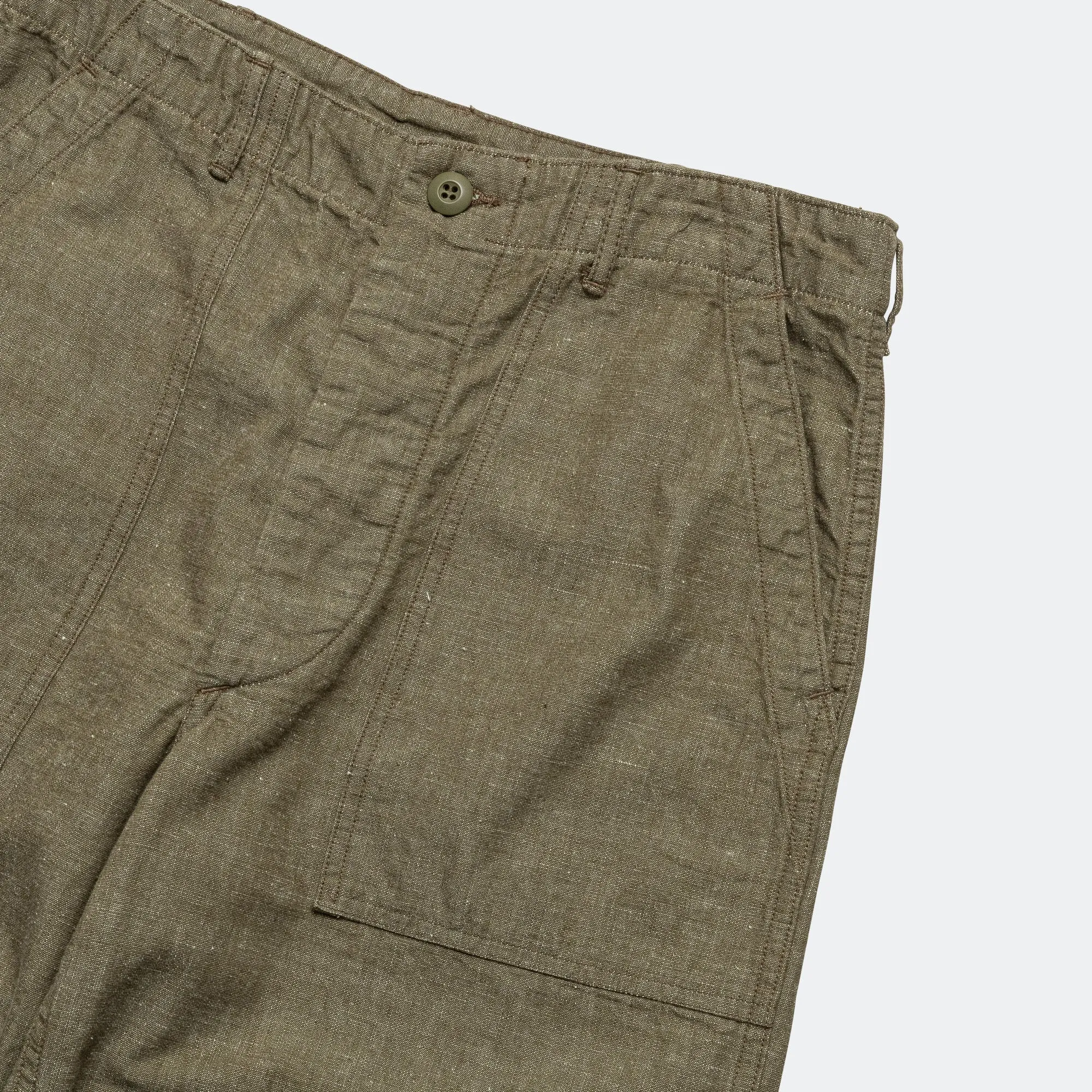 Chambray Fatigue Pants - Dusty Olive