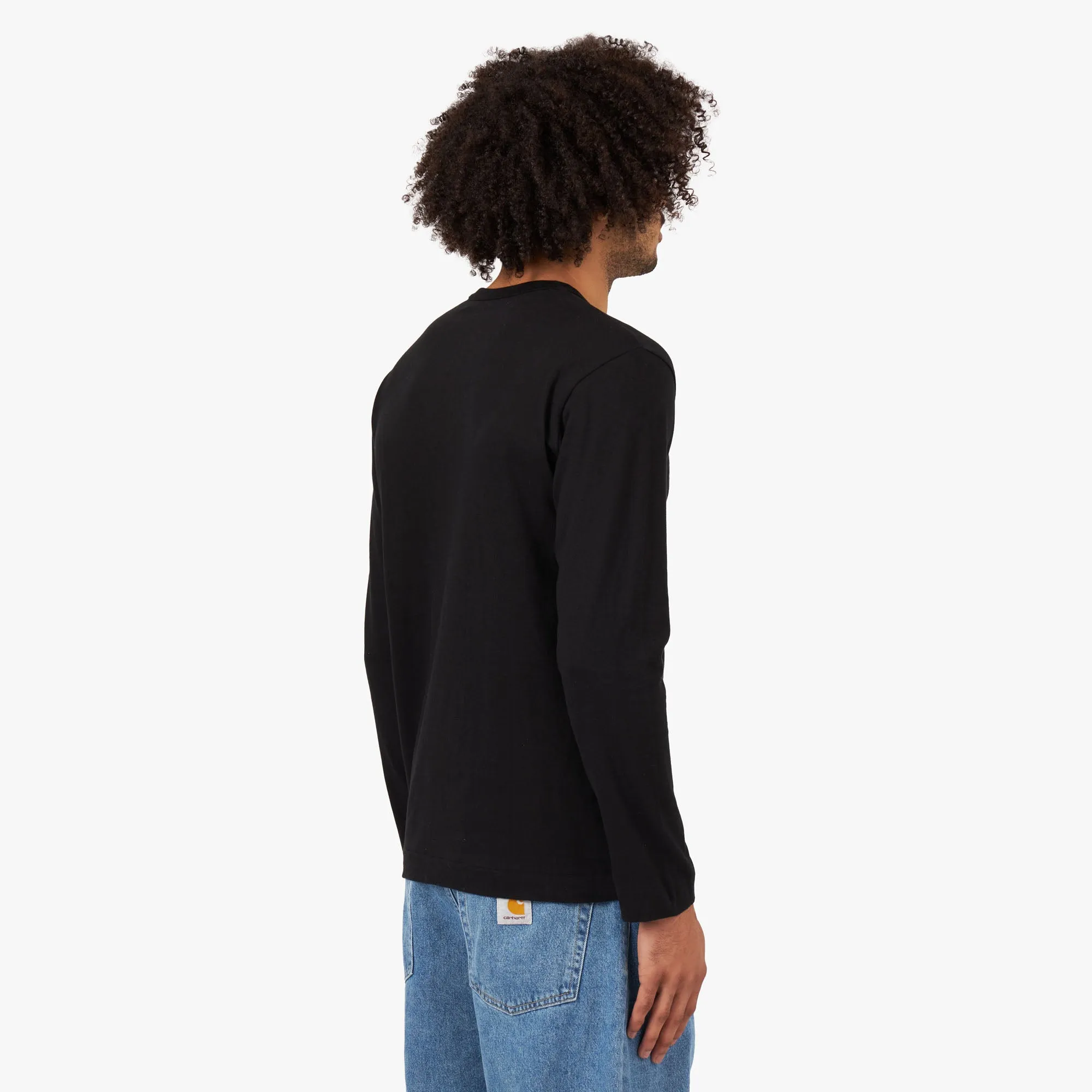 COMME des GARÇONS PLAY Black Heart Long Sleeve T-shirt / Black