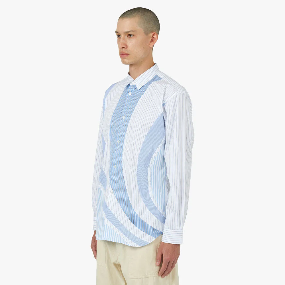 COMME des GARÇONS SHIRT Poplin Stripe Shirt Blue / Multi