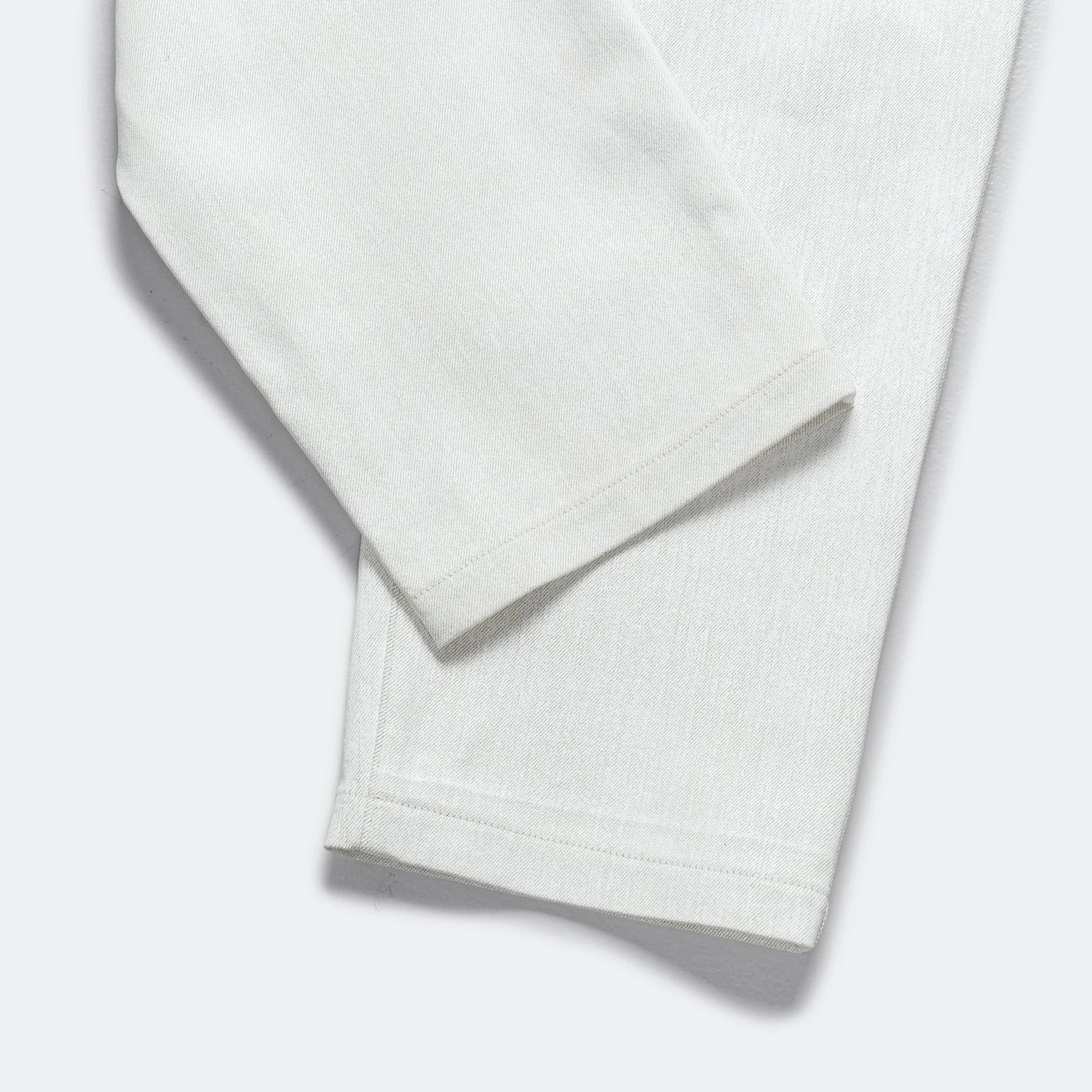Cotton Denim Foil Pant - Off White