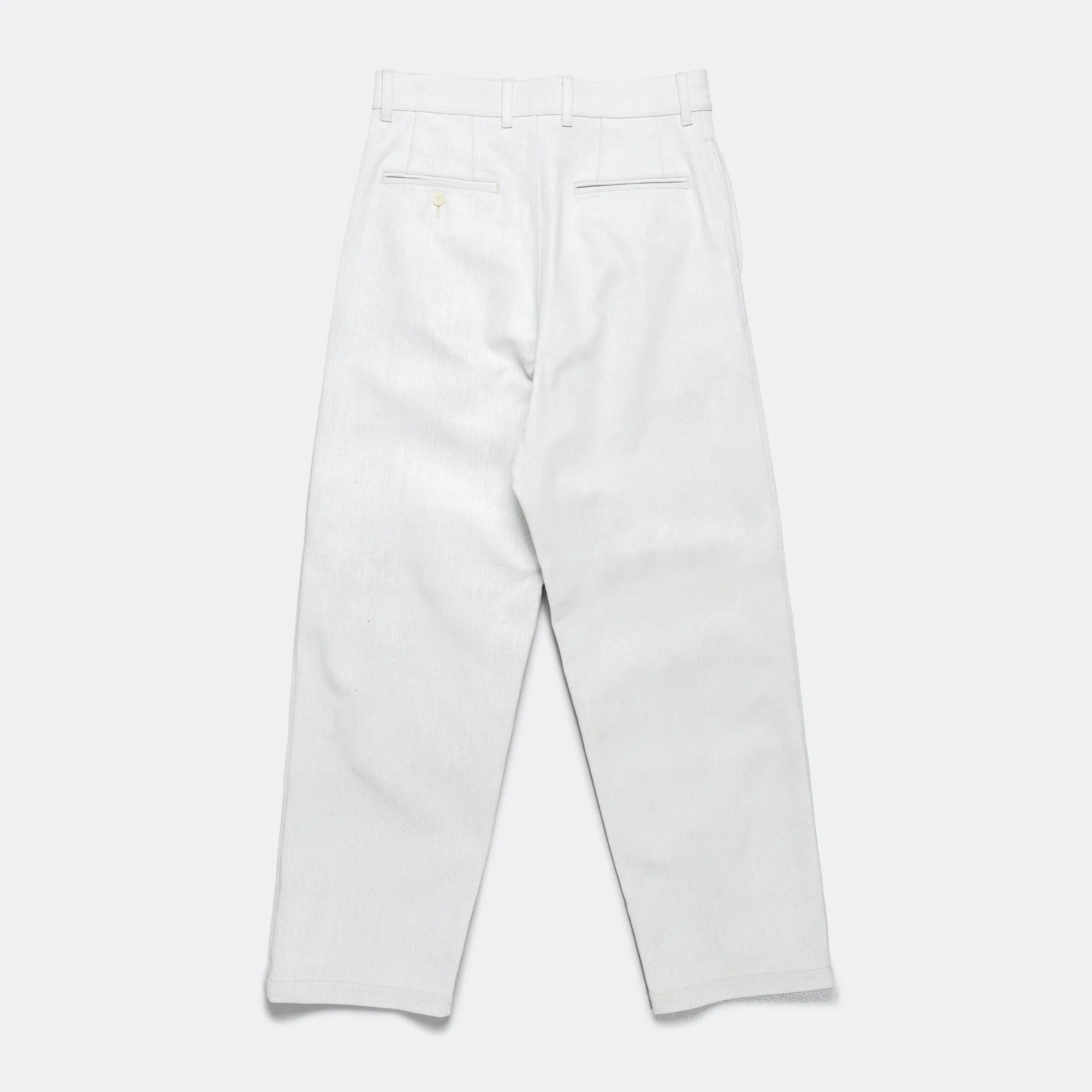 Cotton Denim Foil Pant - Off White