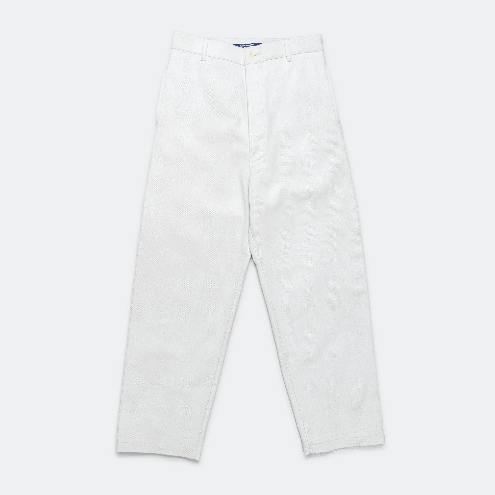 Cotton Denim Foil Pant - Off White