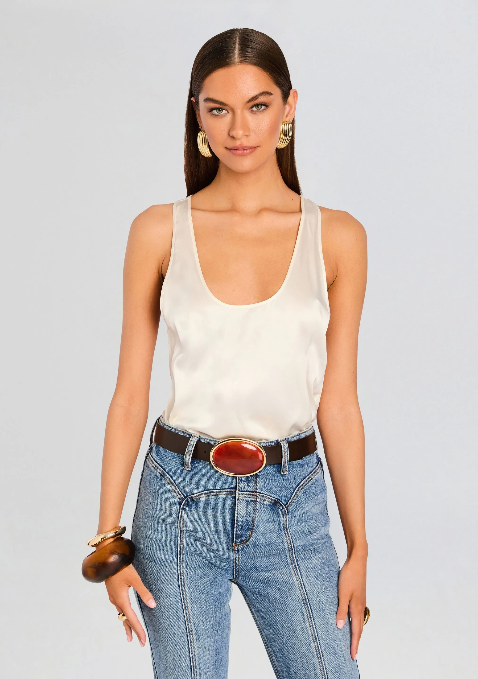 Dagmar High Waist Leather Belt