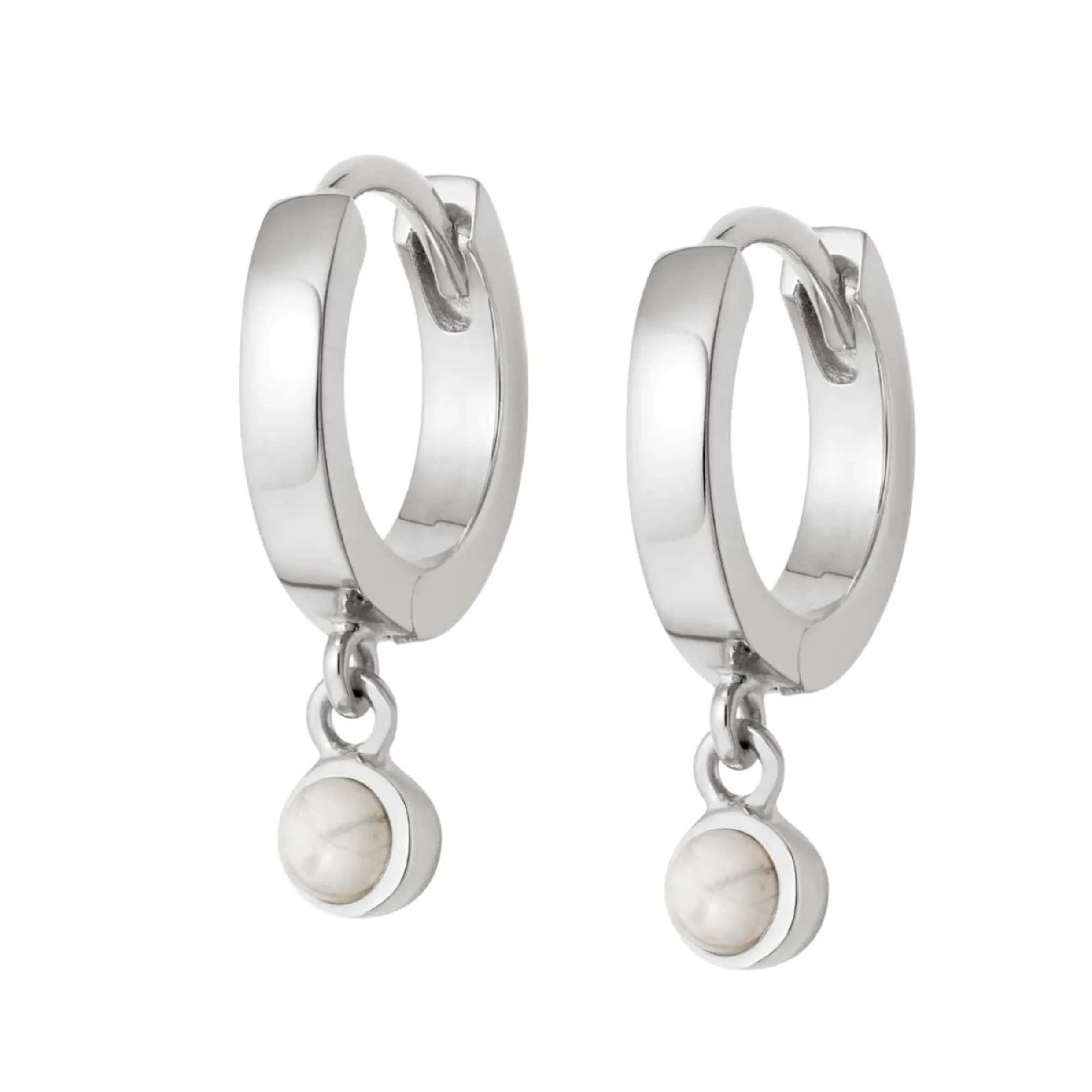 Daisy London HOWLITE HEALING HUGGIE HOOPS HE3006_SLV