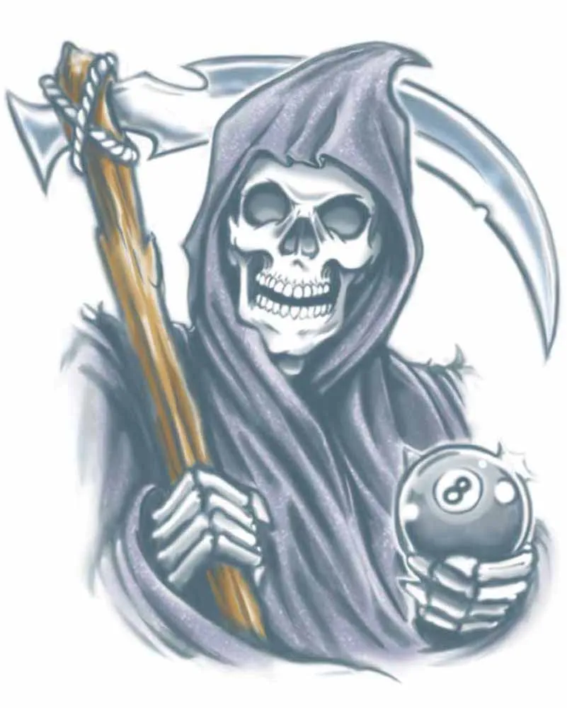 Extra Large Grim Reaper Tattoo