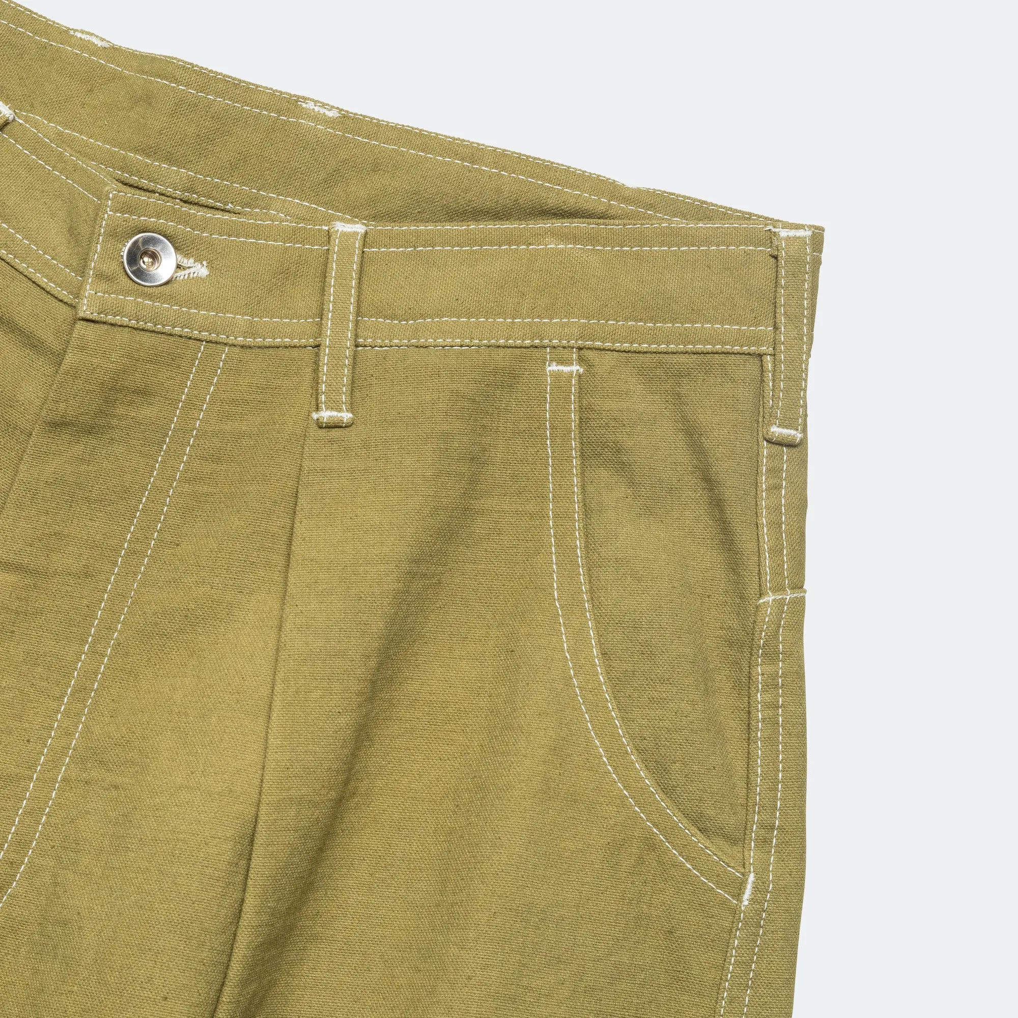 Fenn Trousers - Canvas Olive Wonky-Wear