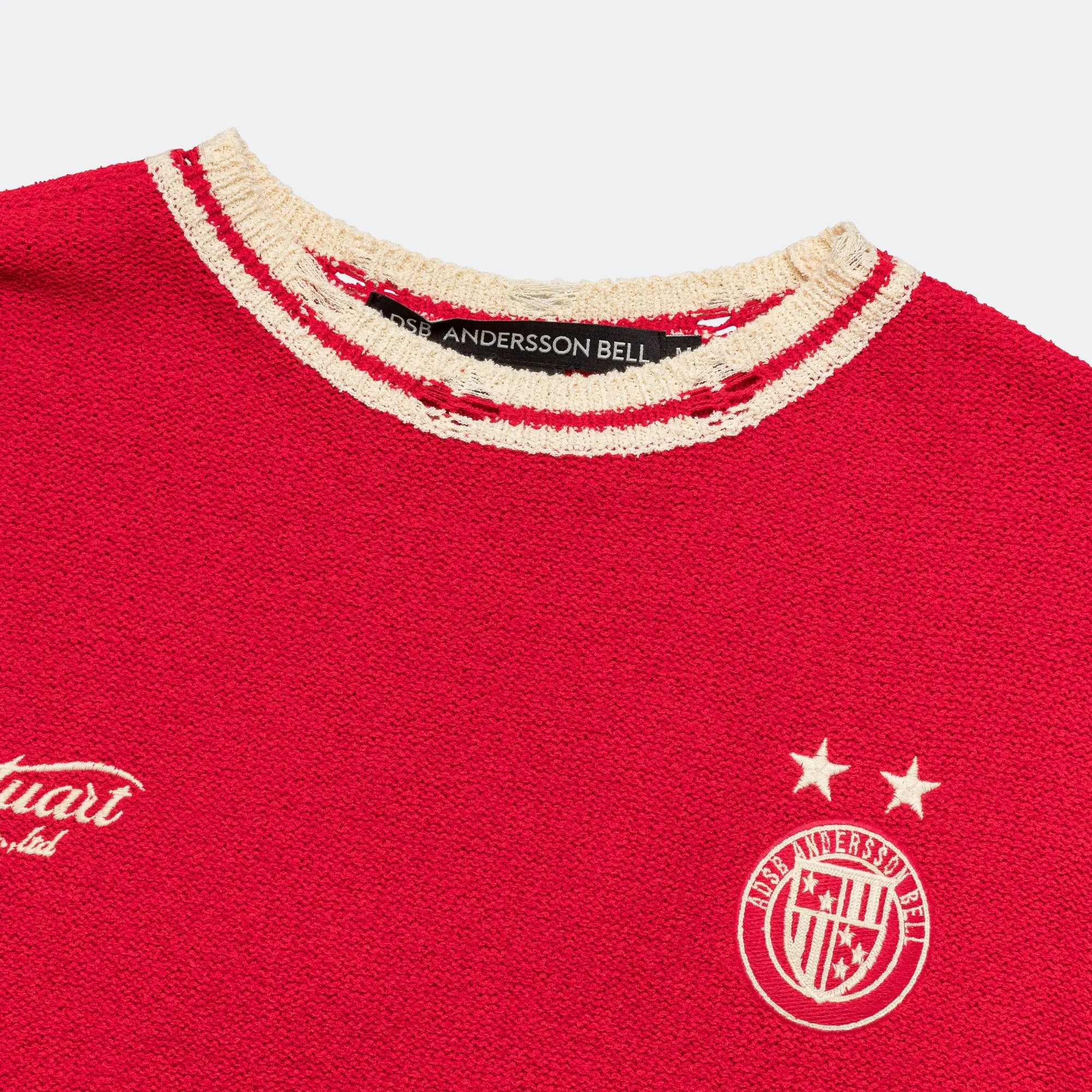 Football Short Sleeve Sweater - Red