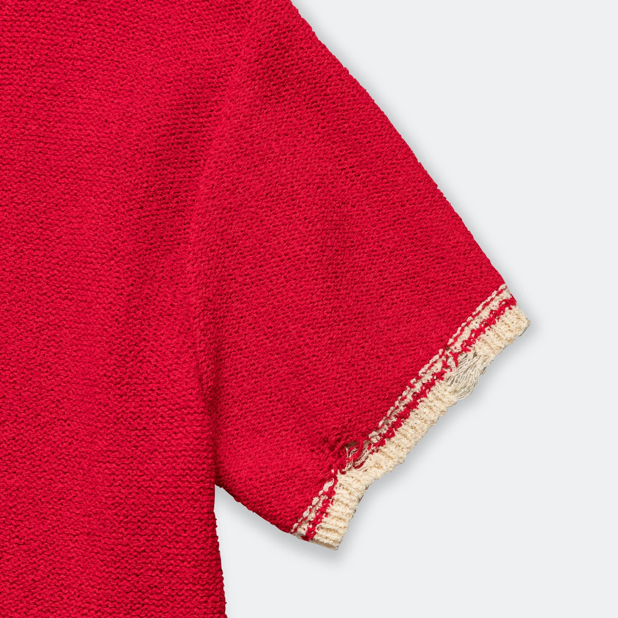 Football Short Sleeve Sweater - Red
