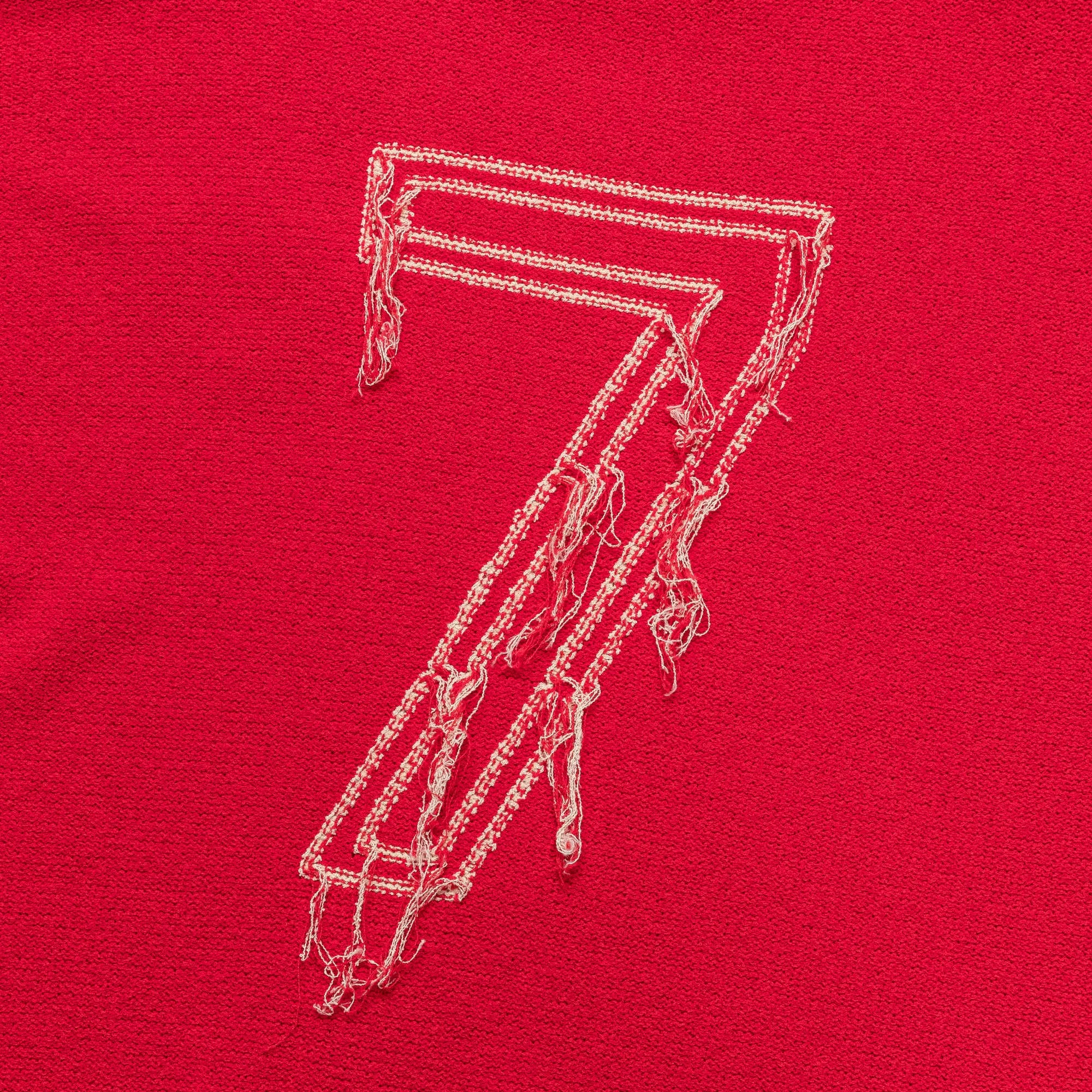 Football Short Sleeve Sweater - Red