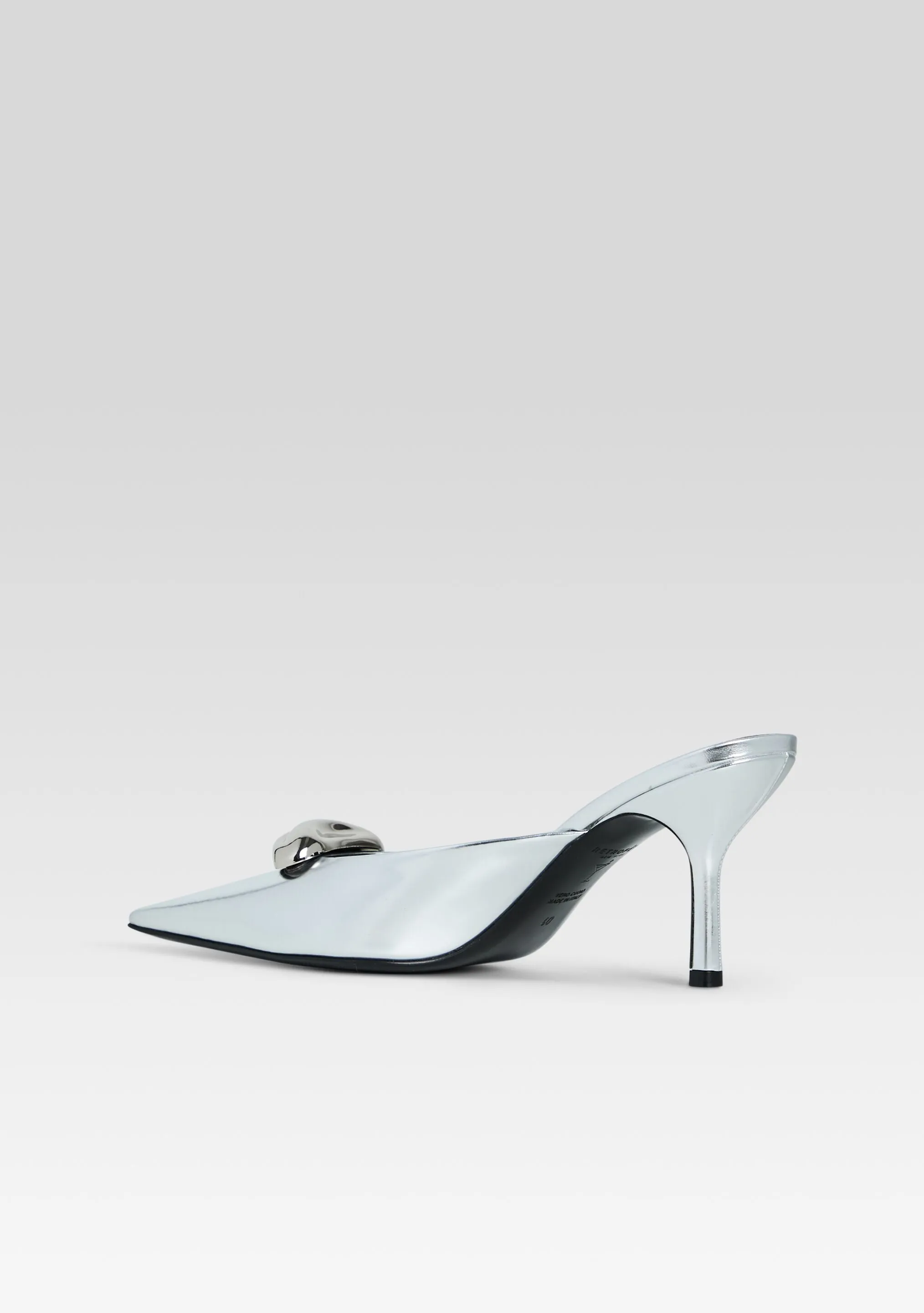 Francesca Leather Kitten Mule