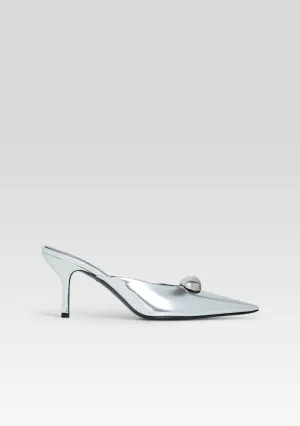 Francesca Leather Kitten Mule