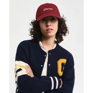 GANT Script Washed Cotton Cap In Plumped Red 4900094