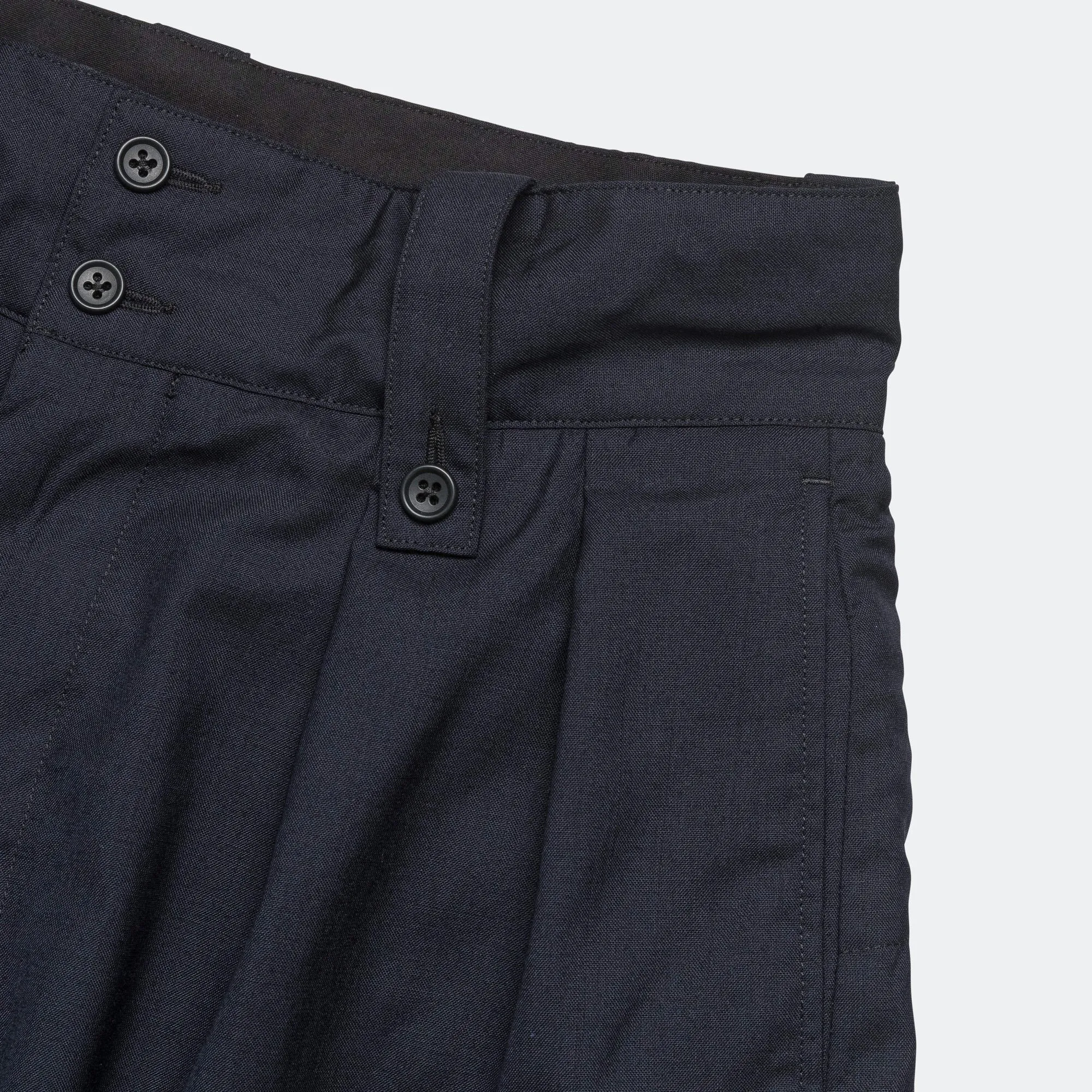 Ghurka Shorts - Dark Navy Tropical Wool