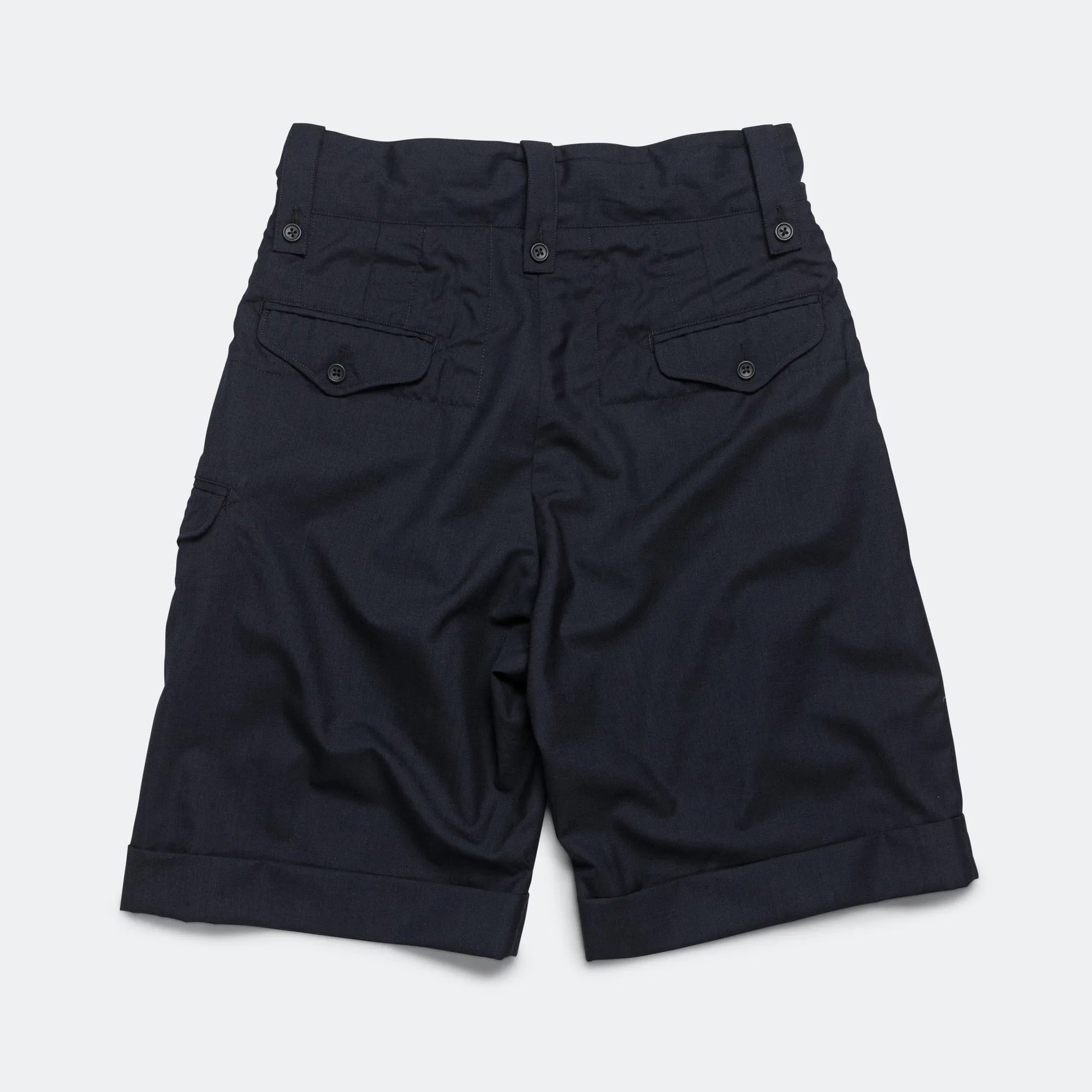 Ghurka Shorts - Dark Navy Tropical Wool