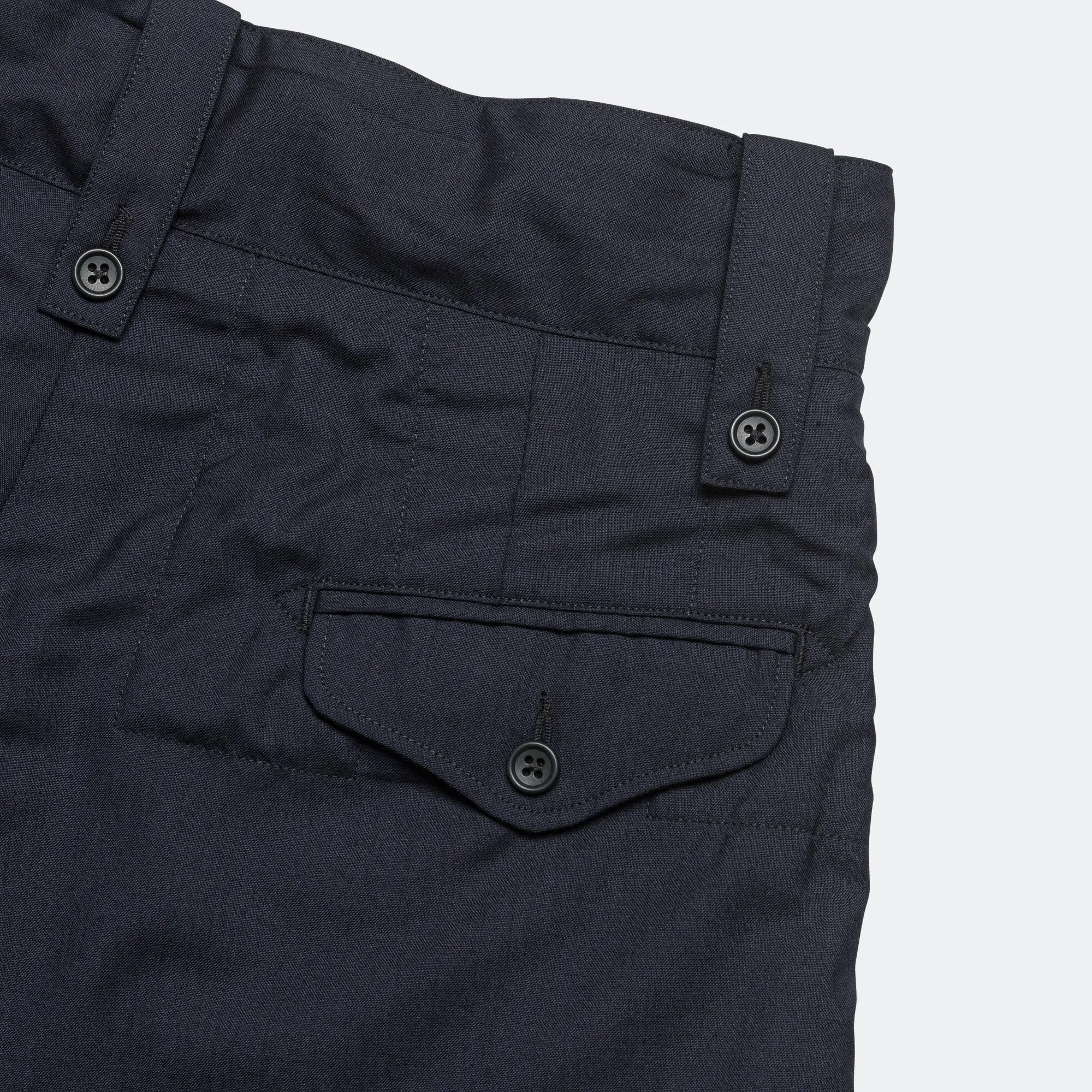 Ghurka Shorts - Dark Navy Tropical Wool