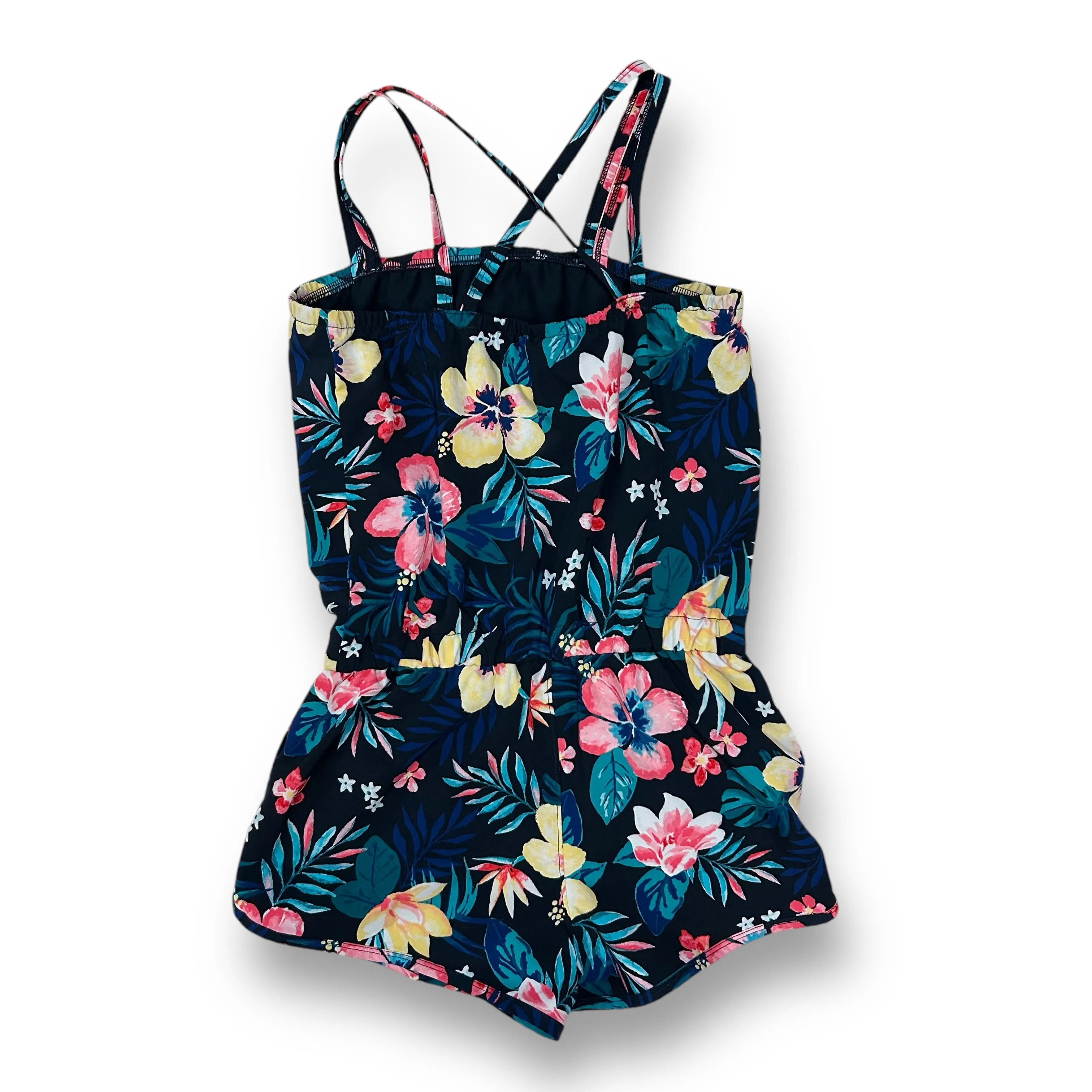 Girls Abercrombie Kids Size 9/10 Tropical Print One-Piece Swimsuit