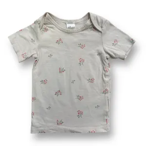 Girls H&M Size 9 Months Floral Print Short Sleeve Top