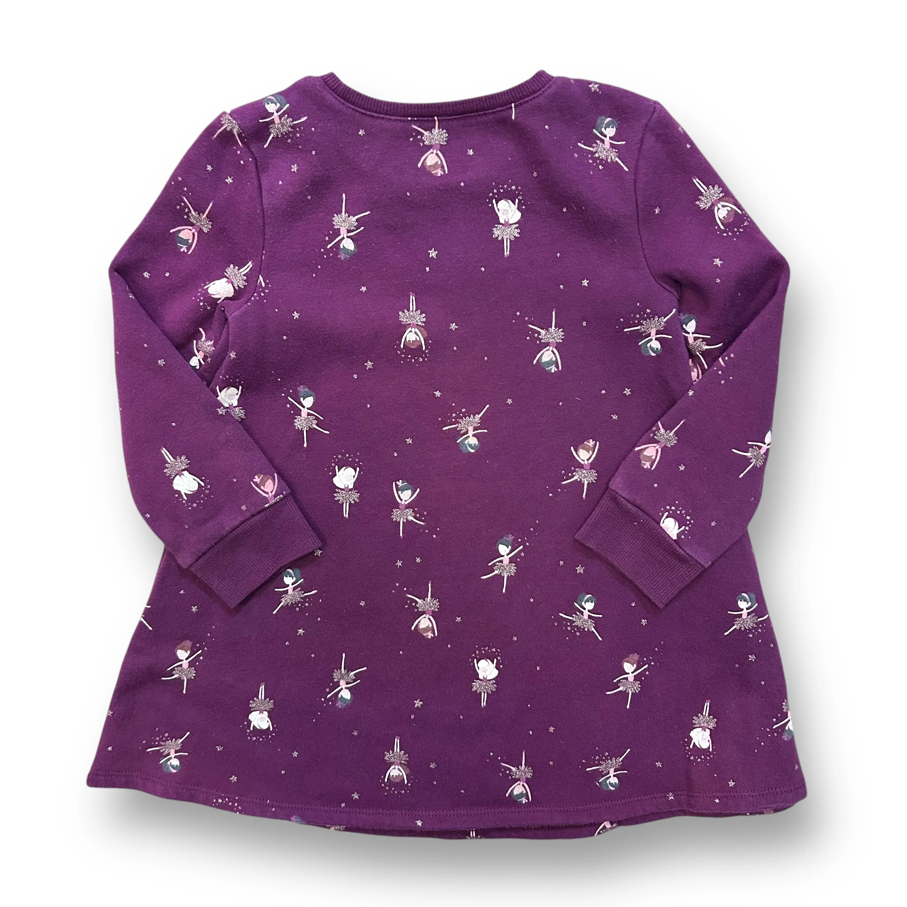 Girls Jumping Beans Size 4T Plum Ballerinas All-Day-Play Dress