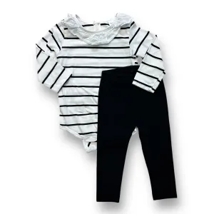 Girls Mix & Match Size 18-24 Months Striped Bodysuit and Leggings Outfit