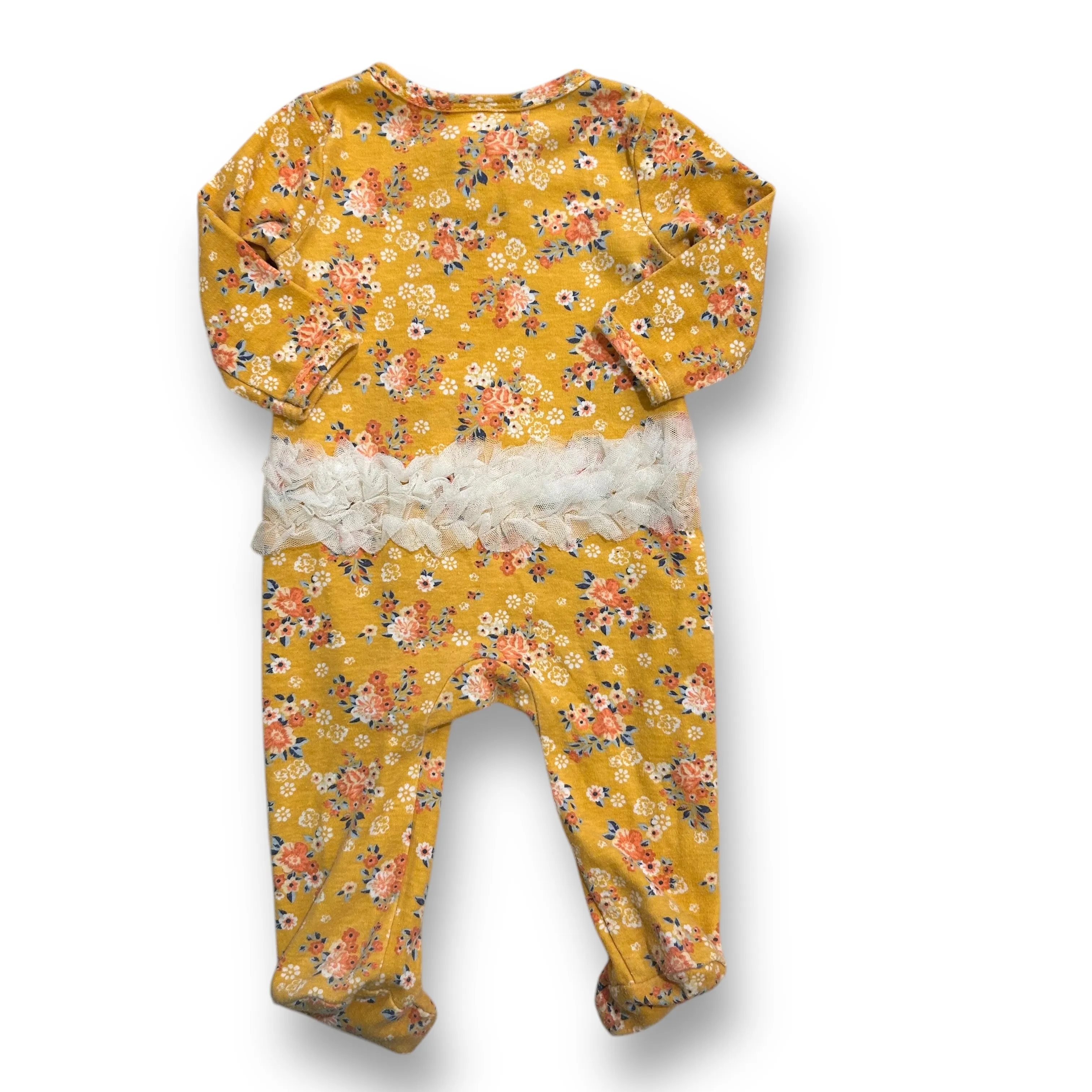 Girls Nicole Miller Size 6-9 Months Mustard 2-Pc Romper & Headband