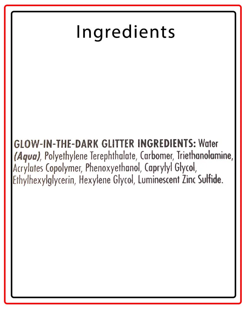 Glow in the Dark Hair and Body Glitter Gel