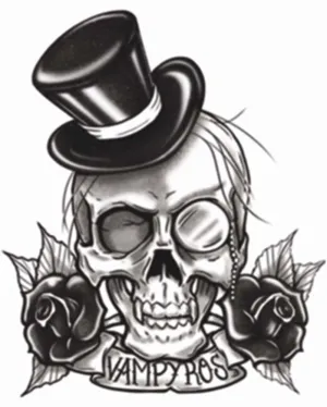 Gothic Vampire Temporary Tattoo