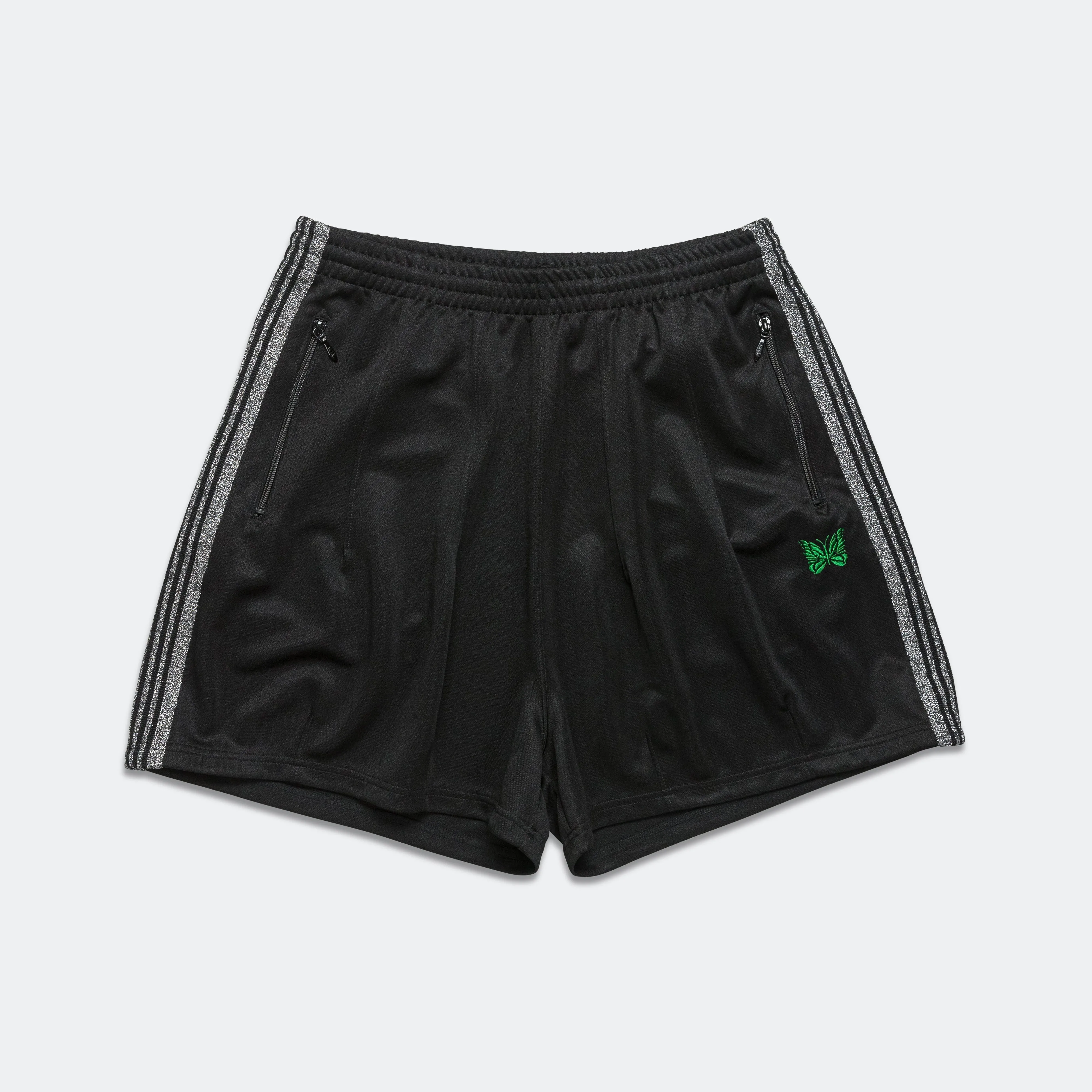 H.D. Track Short x UP THERE - Black/Silver Poly Smooth