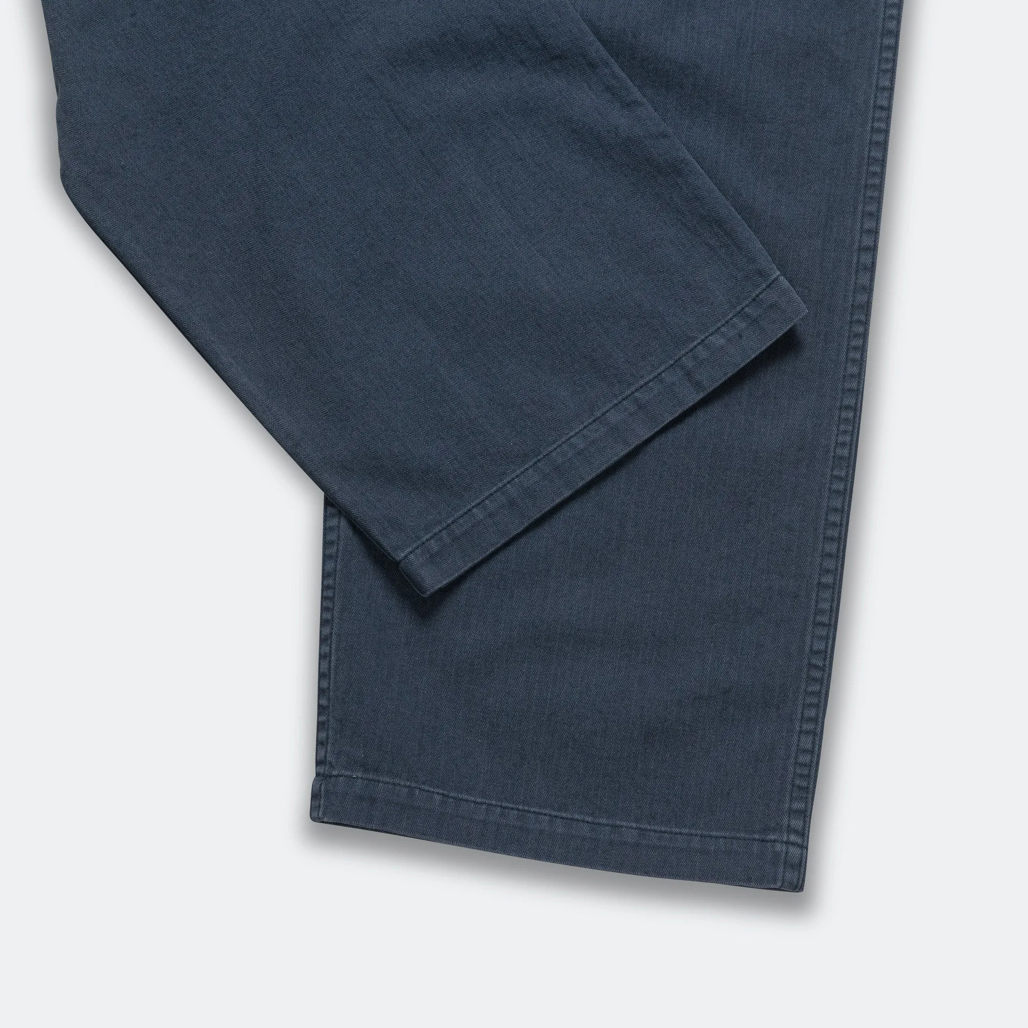 Herringbone Summer Fatigue Pants - Navy