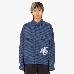 Honor The Gift Houndstooth Shirt / Navy