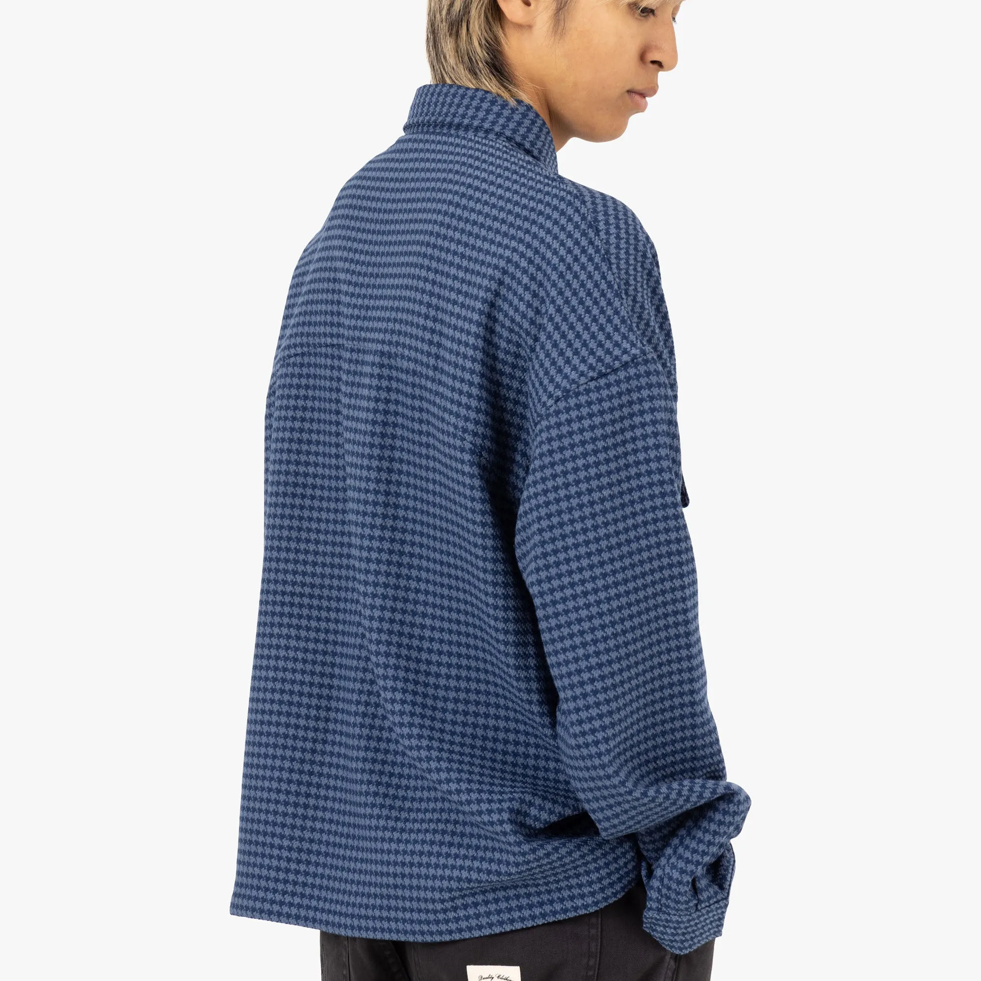 Honor The Gift Houndstooth Shirt / Navy