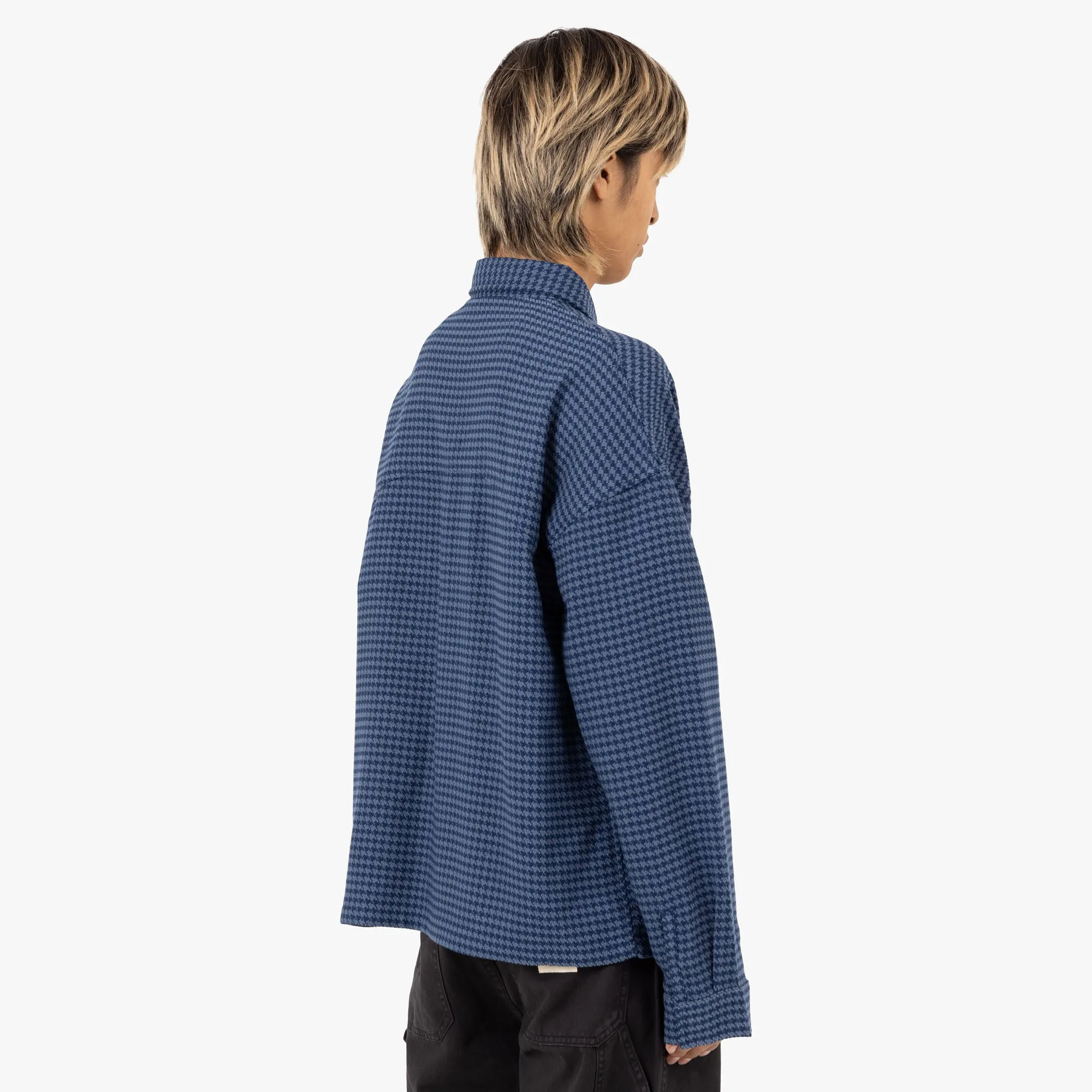 Honor The Gift Houndstooth Shirt / Navy
