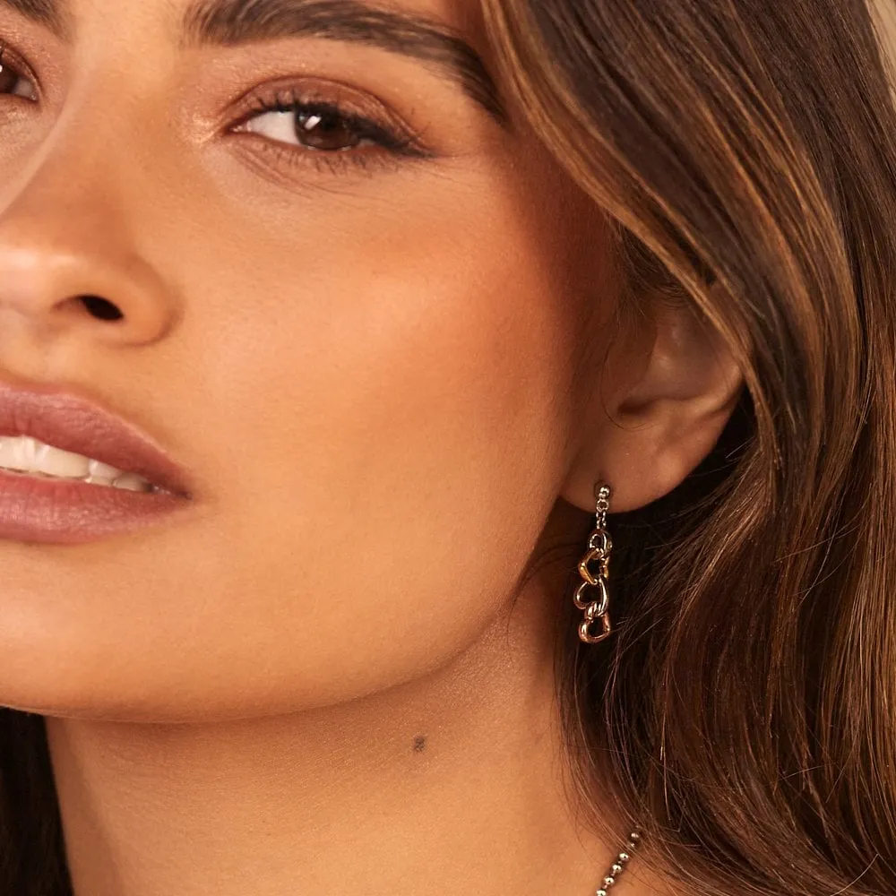 Hot Diamonds Triple Heart Drop Earrings DE703
