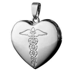 Infomedic Stainless Steel Heart Medical ID Pendant SSHEART